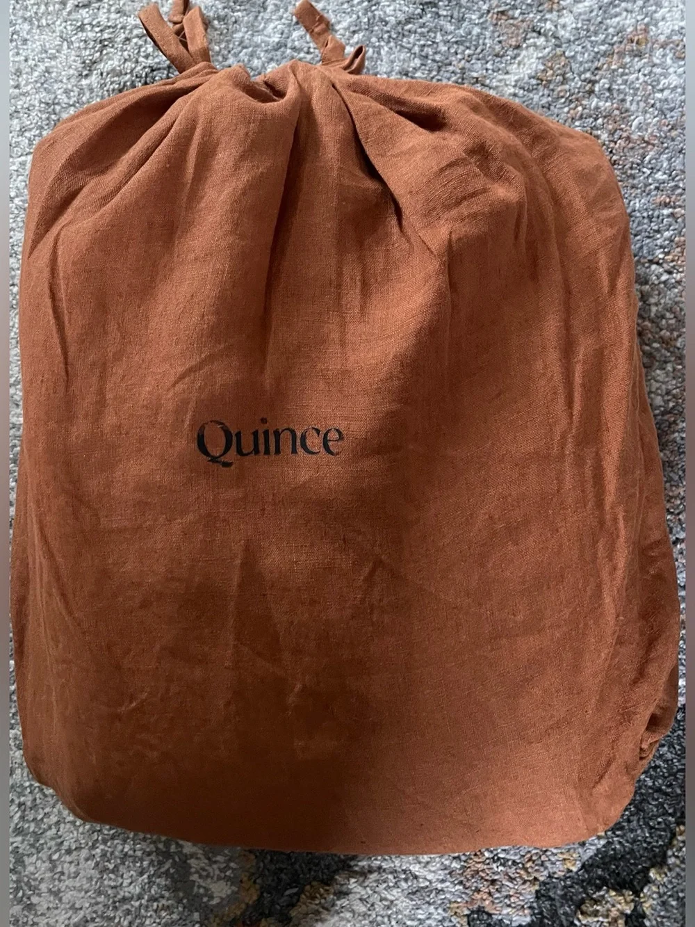 NWOT Quince European Linen 1 Piece Duvet Cover, King/Cal King (Terracotta)
